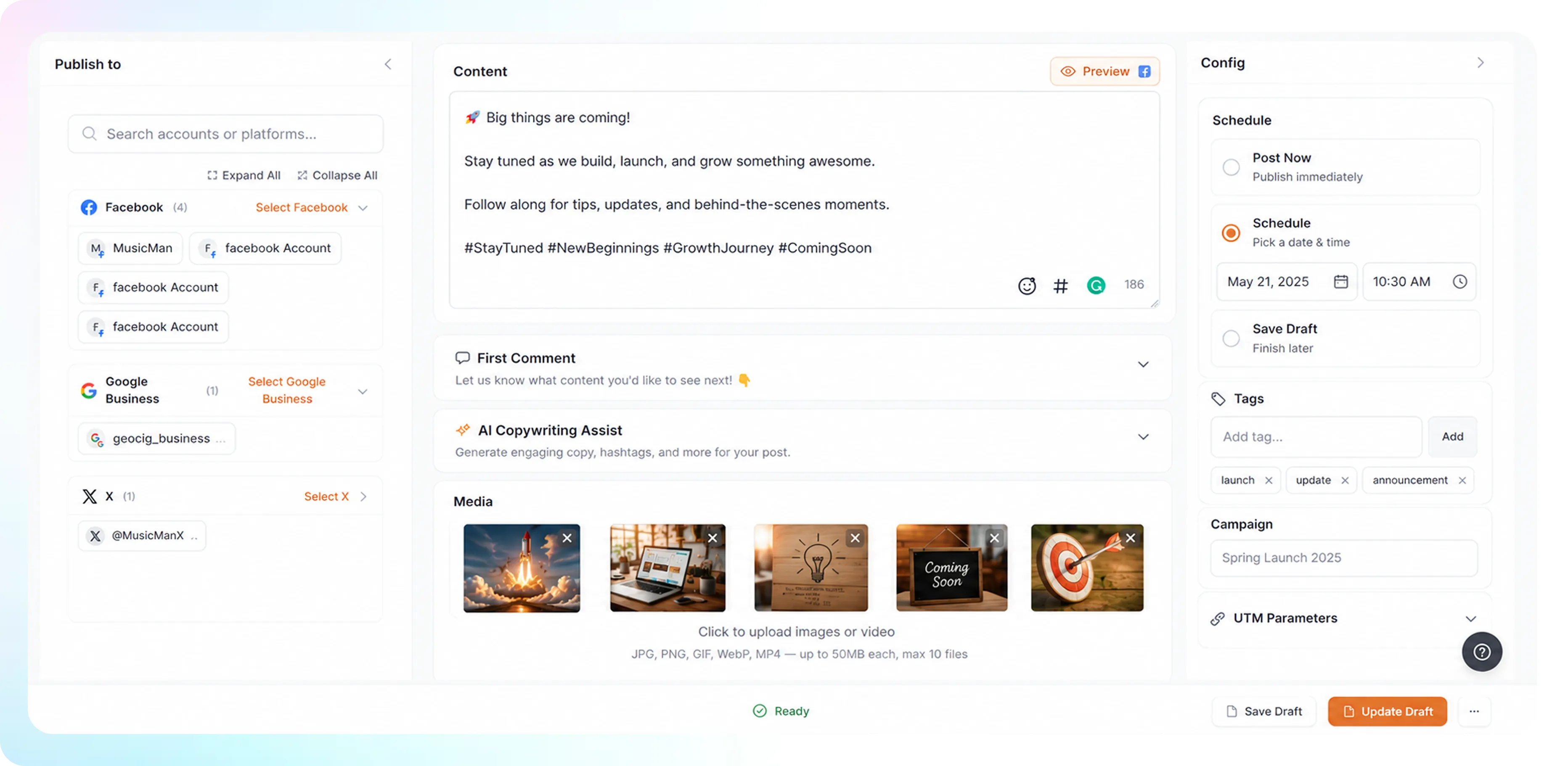 A 30-day content calendar