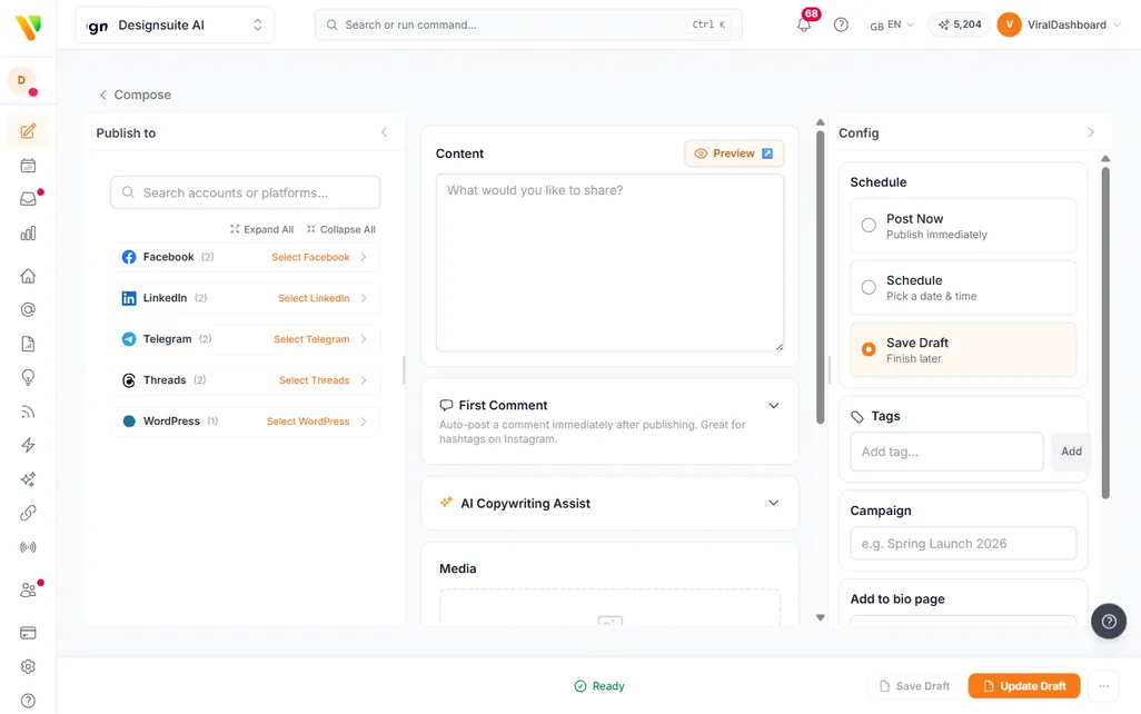 Publishing to 20 platforms
